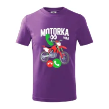 Karikatura motorka cross volá