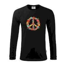 Peace symbol červené květiny