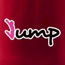 Jump - nápis a panáček