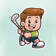 Ikona pozemní hokej kluk