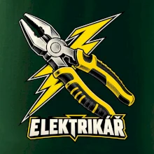 Elektrikář s bleskem a kleštěmi
