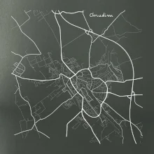 Černobílá mapa Chrudim