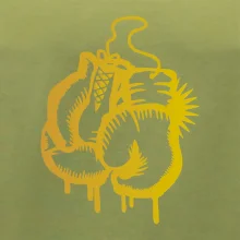 Box rukavice - zlatý potisk