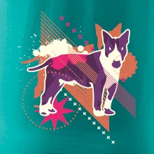 Pes abstrakce fialový