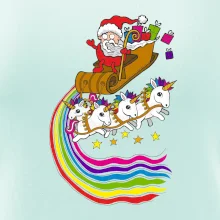 Santa a jednorožci (Pecka design)