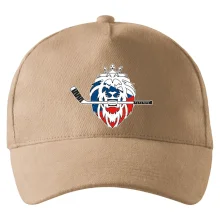 Lev s hokejkou v tlamě - Česká vlajka