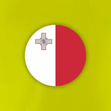 Vlajka Malta kulatá velká
