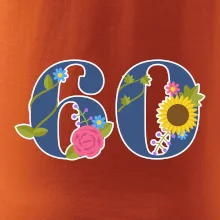 Květinové číslo kreslené - 60