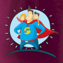 Táta superman - holka a kluk