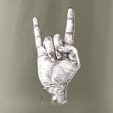 Rocková ruka kreslená