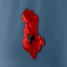 Mapa Albánie reliéf hor