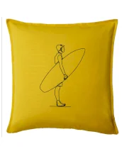 Surfař stojící jedním tahem