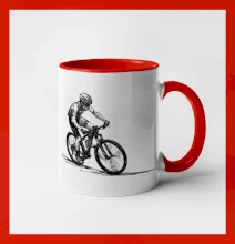 MTB kreslený cyklista