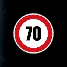 Dopravní značka - omezení rychlosti 70