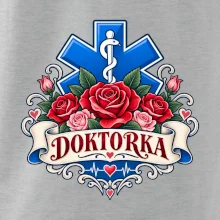 Doktorka - kříž a růže