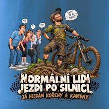 Normální lidi jezdí po silnici cyklistický humor
