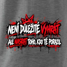 Není důležité vyhrát - pouliční graffiti s červenými tahy