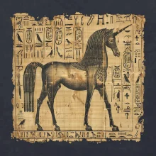 Egyptské hieroglyfy jednorožec