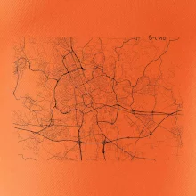 Černobílá mapa Brno