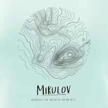 Mikulov - vrstevnice v kruhu