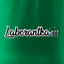 Laborantka a zkumavky