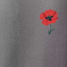 Vlčí mák kreslený na prsu