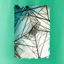 Barevné nebe - stožáry vysokého napětí