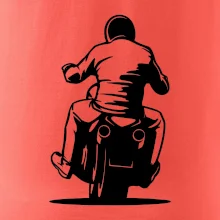 Motorkář na zádech - chopper