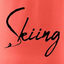 Skiing nápis lyžař