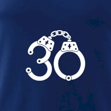 Narozeninové tričko pro policajta - pouta 30