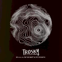 Trosky - vrstevnice v kruhu