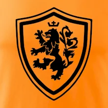 Český lev erb na prsu a na zádech