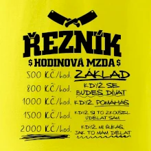 Hodinová mzda řezník