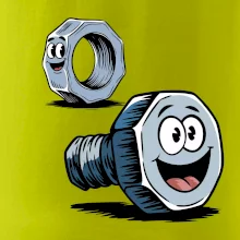 Parové triko - Šroub a matka