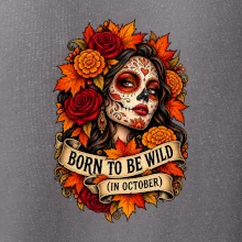 Born to be wild podzimní květinová lebka