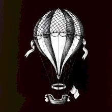 Horkovzdušný balón  kreslený