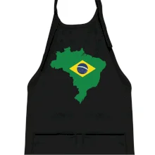 Brazílie vlajka v mapě