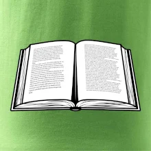 Kniha černobílá otevřená s textem