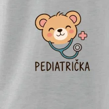 Pediatrička - minimalistický medvídek s křížkem