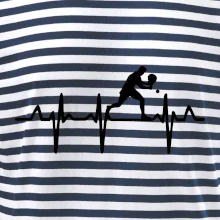 EKG stolní tenista stojící