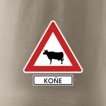 Dopravní značka - Pozor koně / kráva