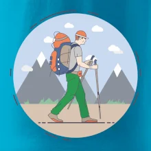 Barevný párový motiv na hory