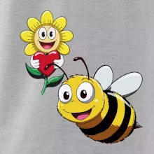 Parové triko - Včela a květina