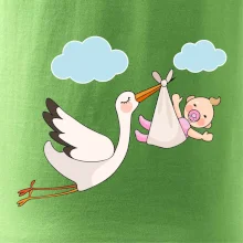 Čáp čekáme miminko - holka