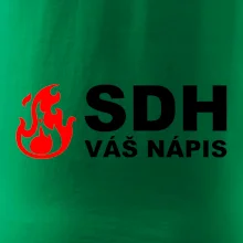 SDH nápis (oheň, název sboru - vlastní nápis)