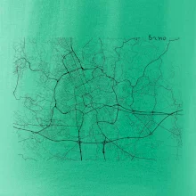 Černobílá mapa Brno