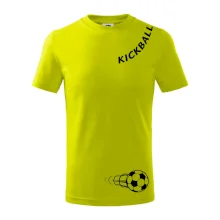Kickball nápis šikmo