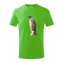 Tučňák kreslený vodovými barvami