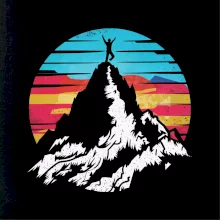 Horolezec - barevné pruhy