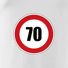 Dopravní značka - omezení rychlosti 70